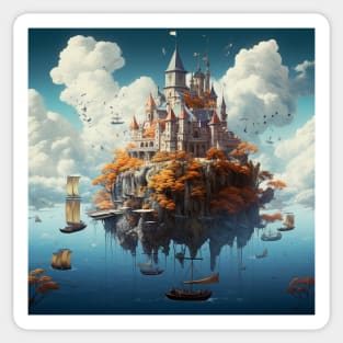 Ethereal Skies: The Floating Castle Adventure Sticker